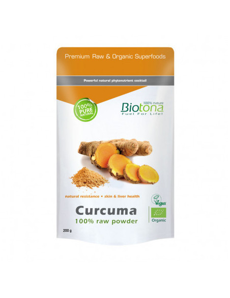 Curcuma raw powder bio 200g Biotona