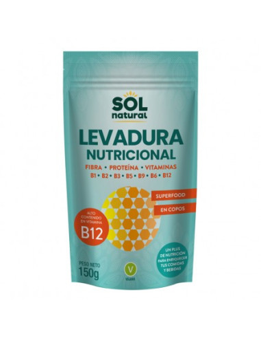 Levadura Nutricional con vit.B 12 150g Sol Natural