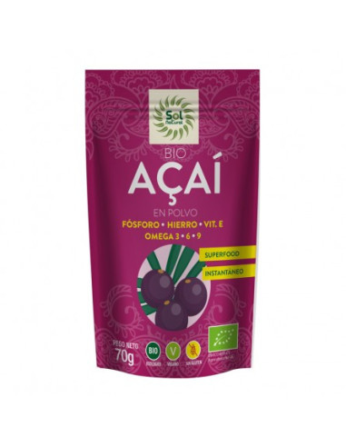 Acai en polvo Bio 70g Sol Natural