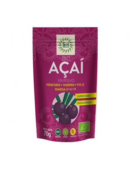 Acai en polvo Bio 70g Sol Natural