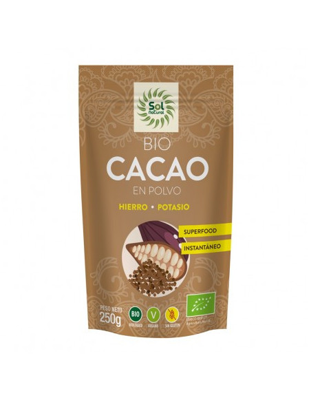 Cacao en polvo crudo raw bio 250g Sol Natural